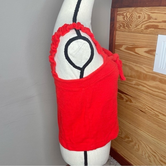 Madewell Tie Front Tank Top in Red Small - Picture 2 of 9